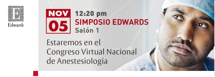 Simposio Edwards en el Congreso Nacional Virtual de Anestesiología, en México